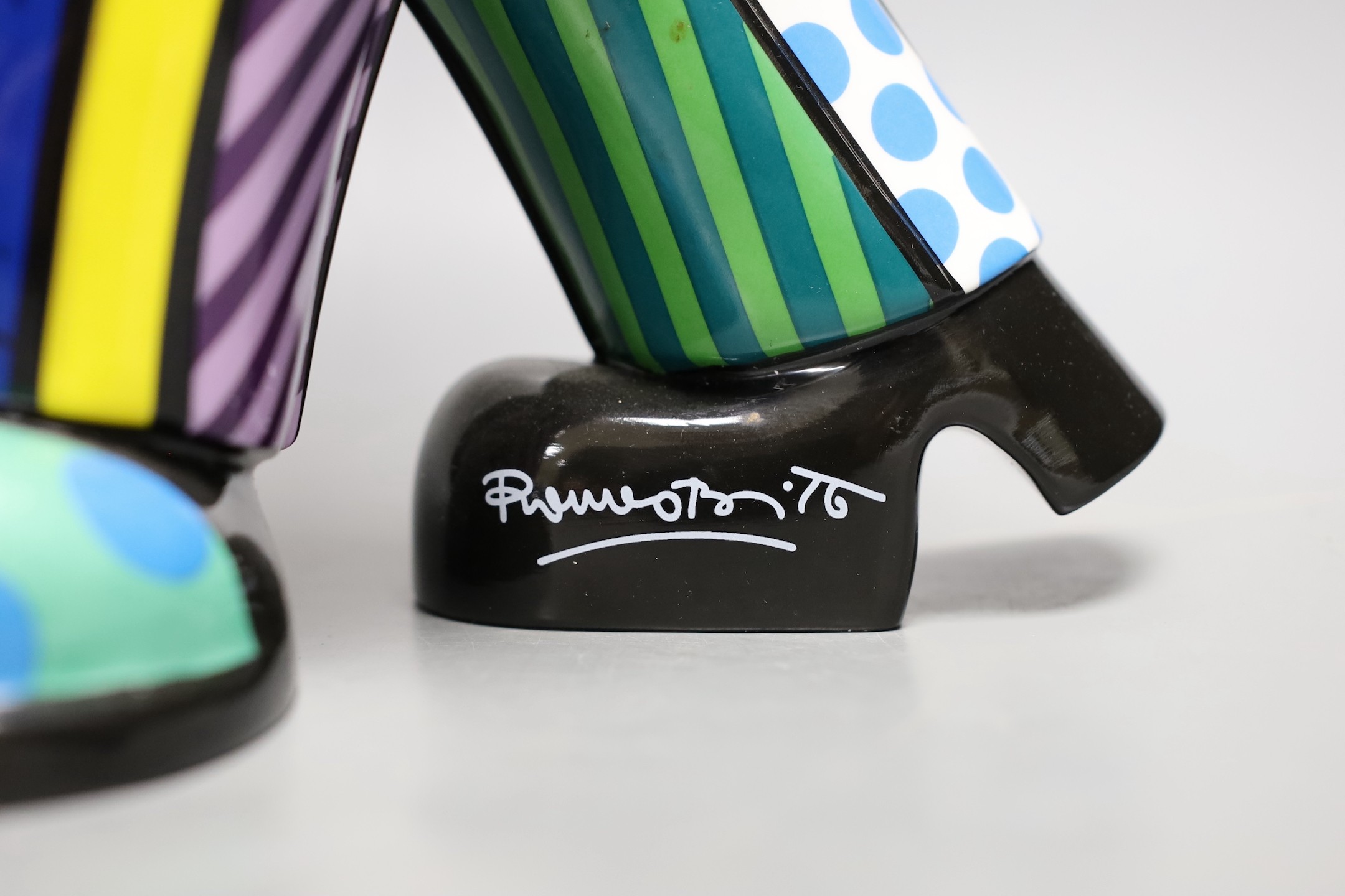 Romero Britto (Brazilian, 1963-), a ceramic statue, 